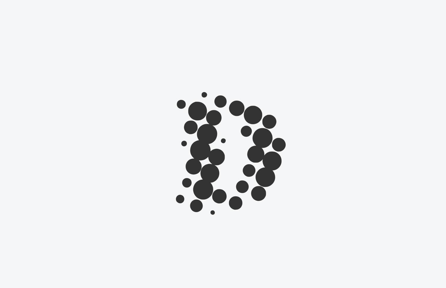 D dotted alphabet letter icon logo design. Creative template for business with dot vector