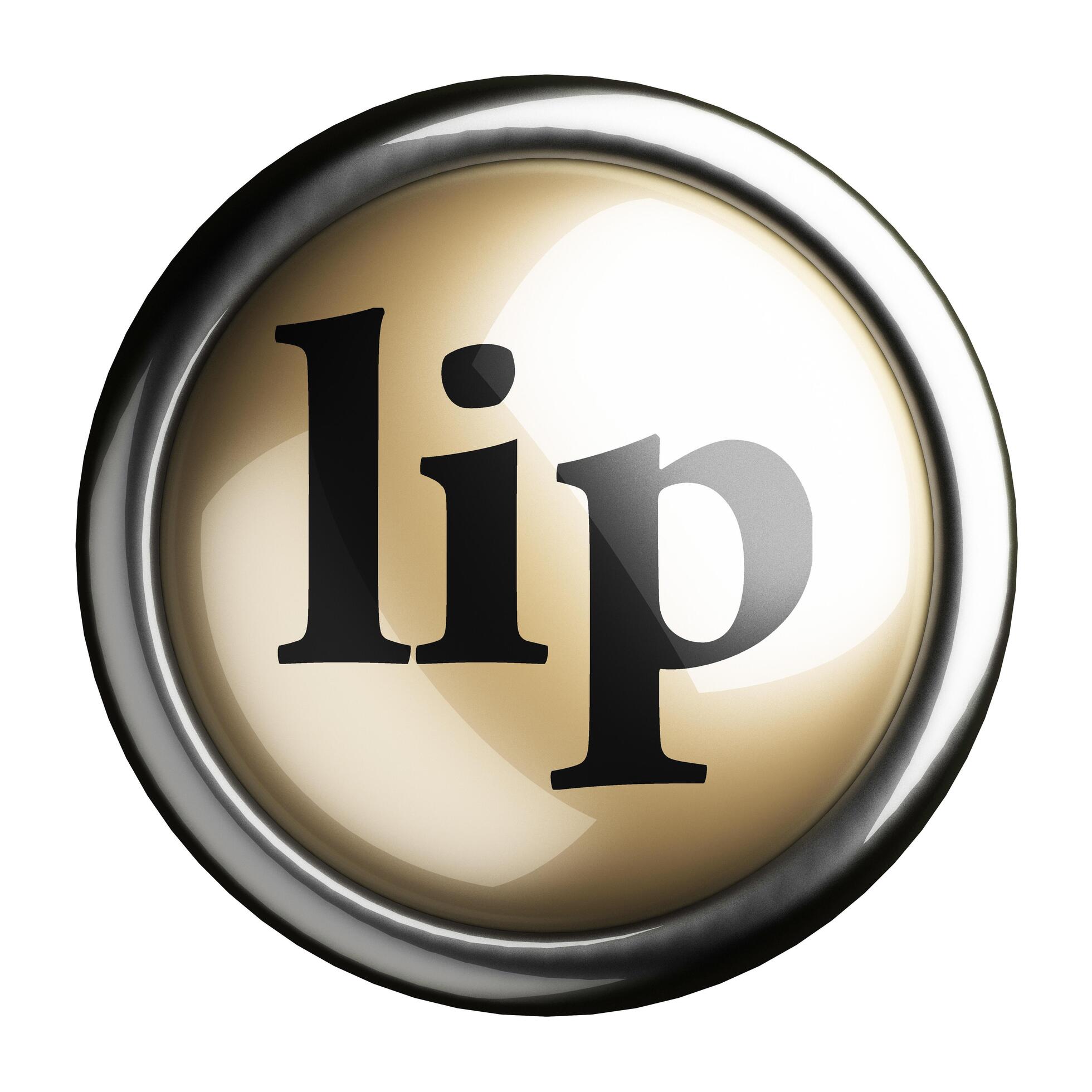 lip word on isolated button 6368345 Stock Photo at Vecteezy