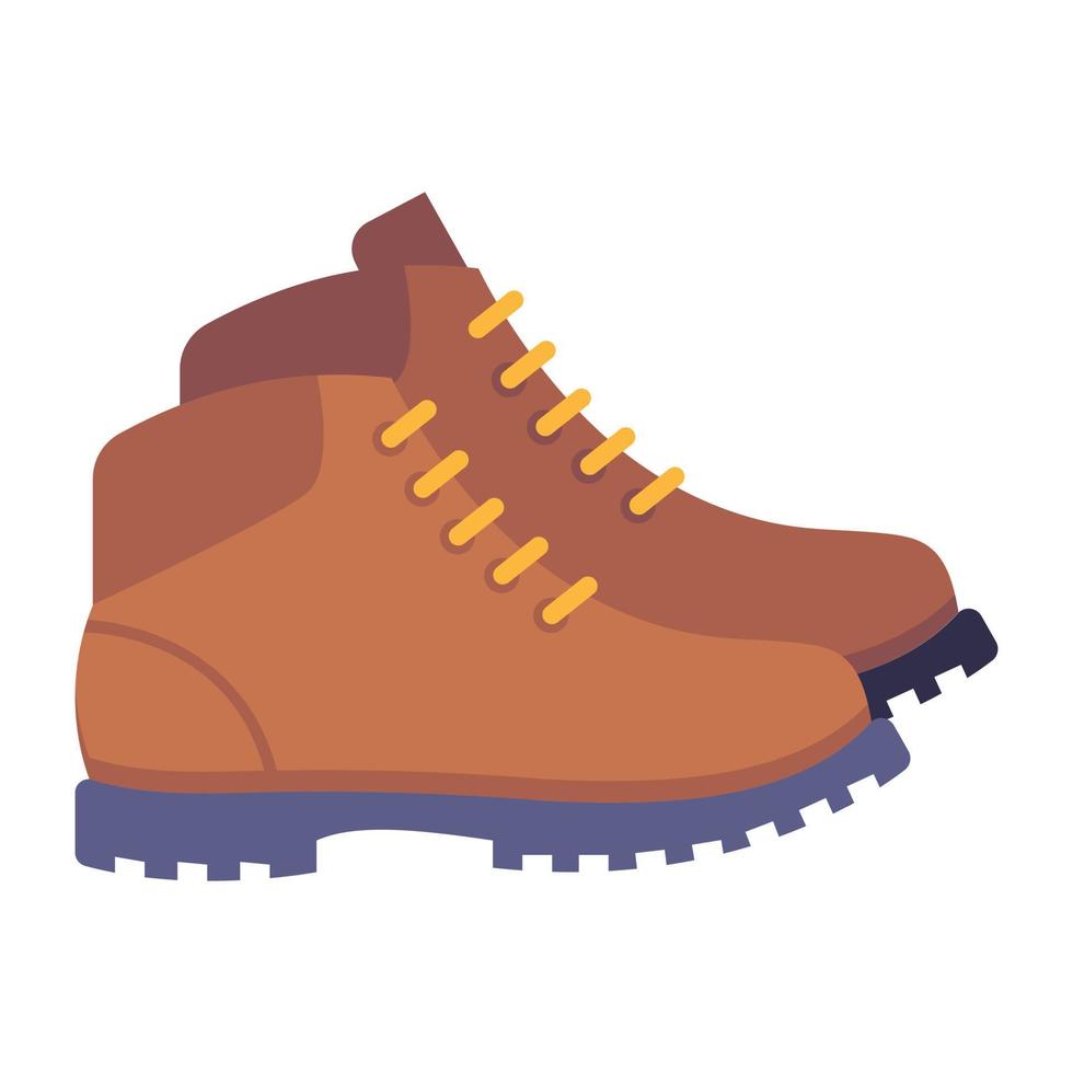 Adventure shoes flat icon with editable facility vector