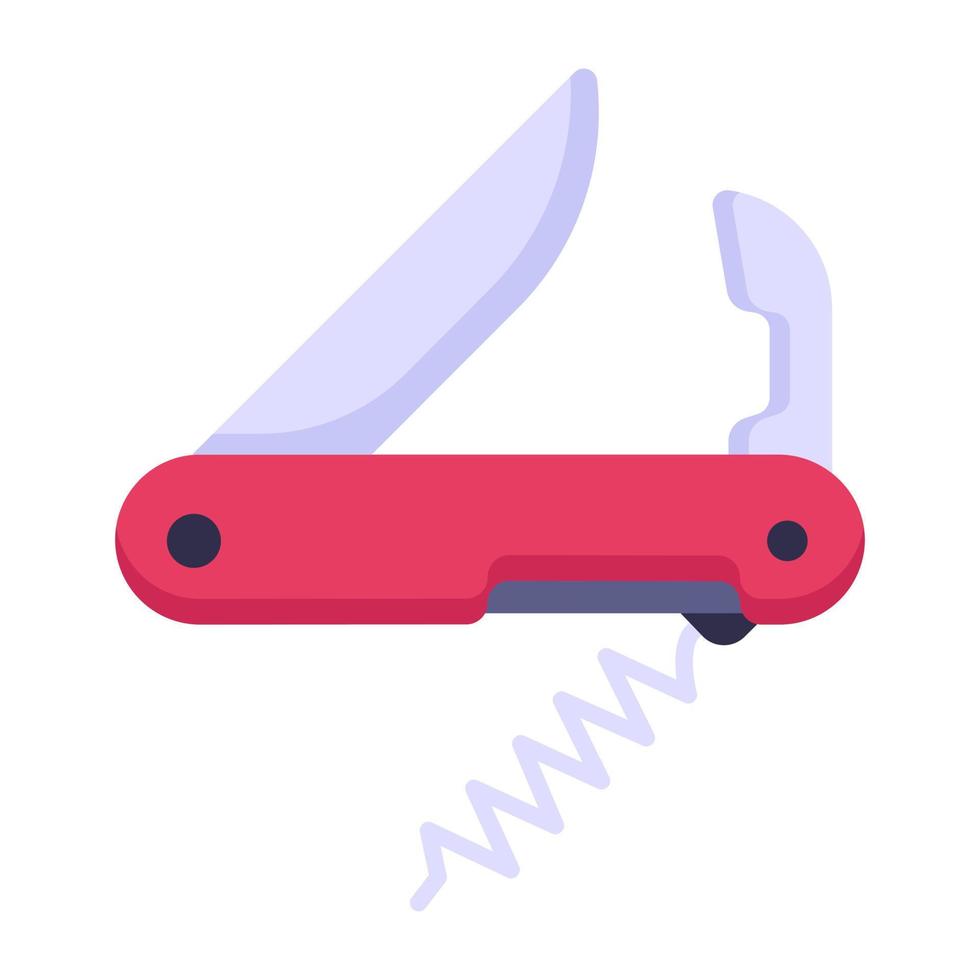 A multifunctional tool, swiss knife flat icon vector