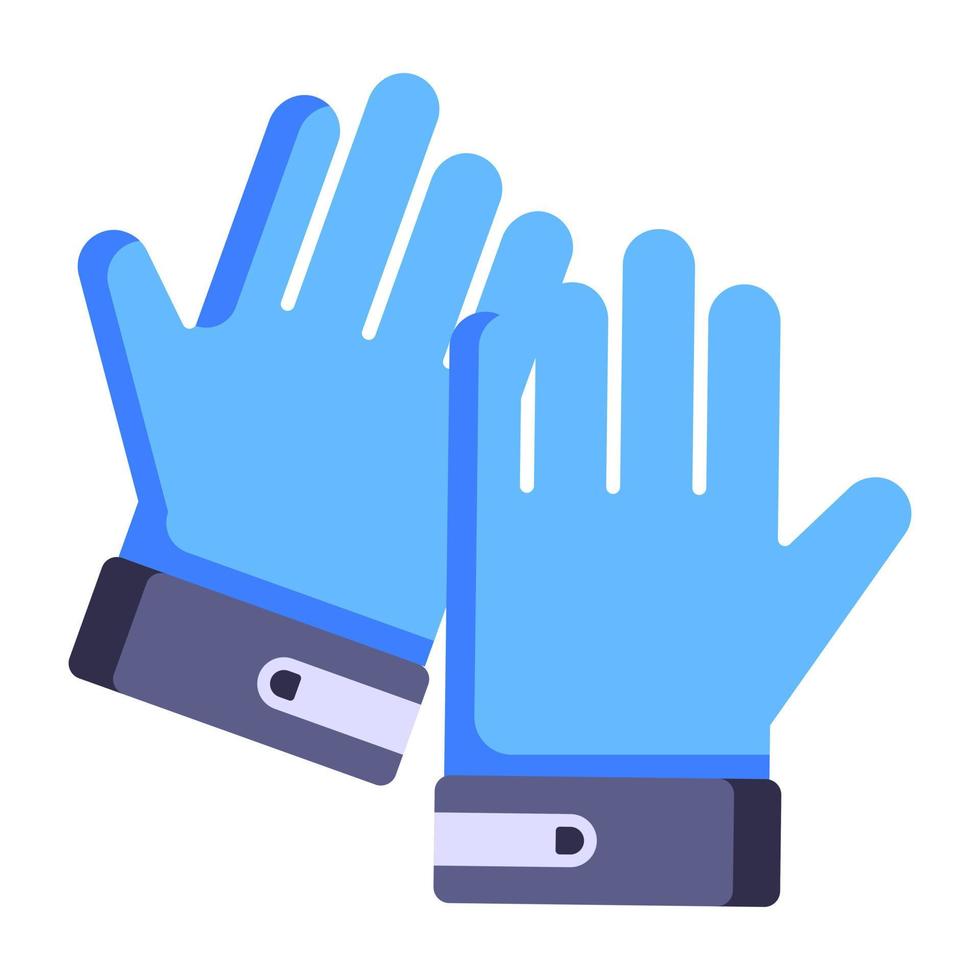 agarra este increíble icono plano de guantes de senderismo vector