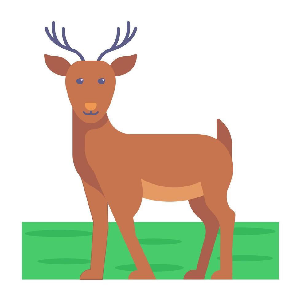 Download premium flat icon of deer vector
