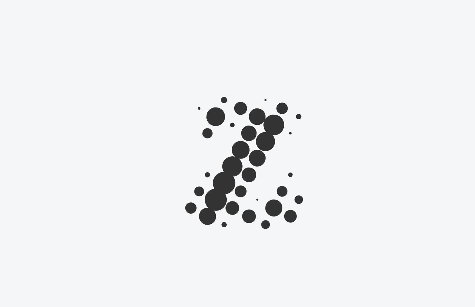 Z dotted alphabet letter icon logo design. Creative template for business with dot vector