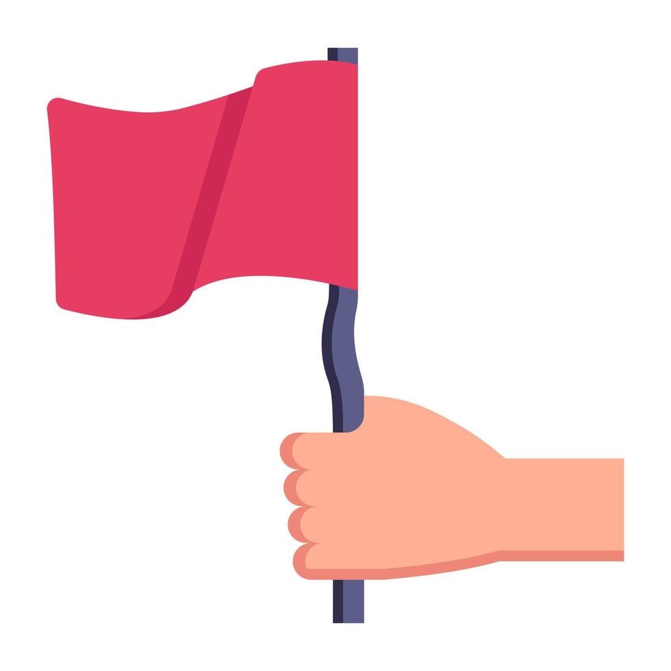 Waving flag flat icon with high quality visuals vector