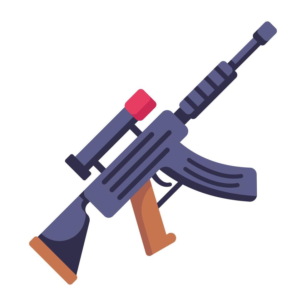 Grab this amazing flat icon of sniper vector