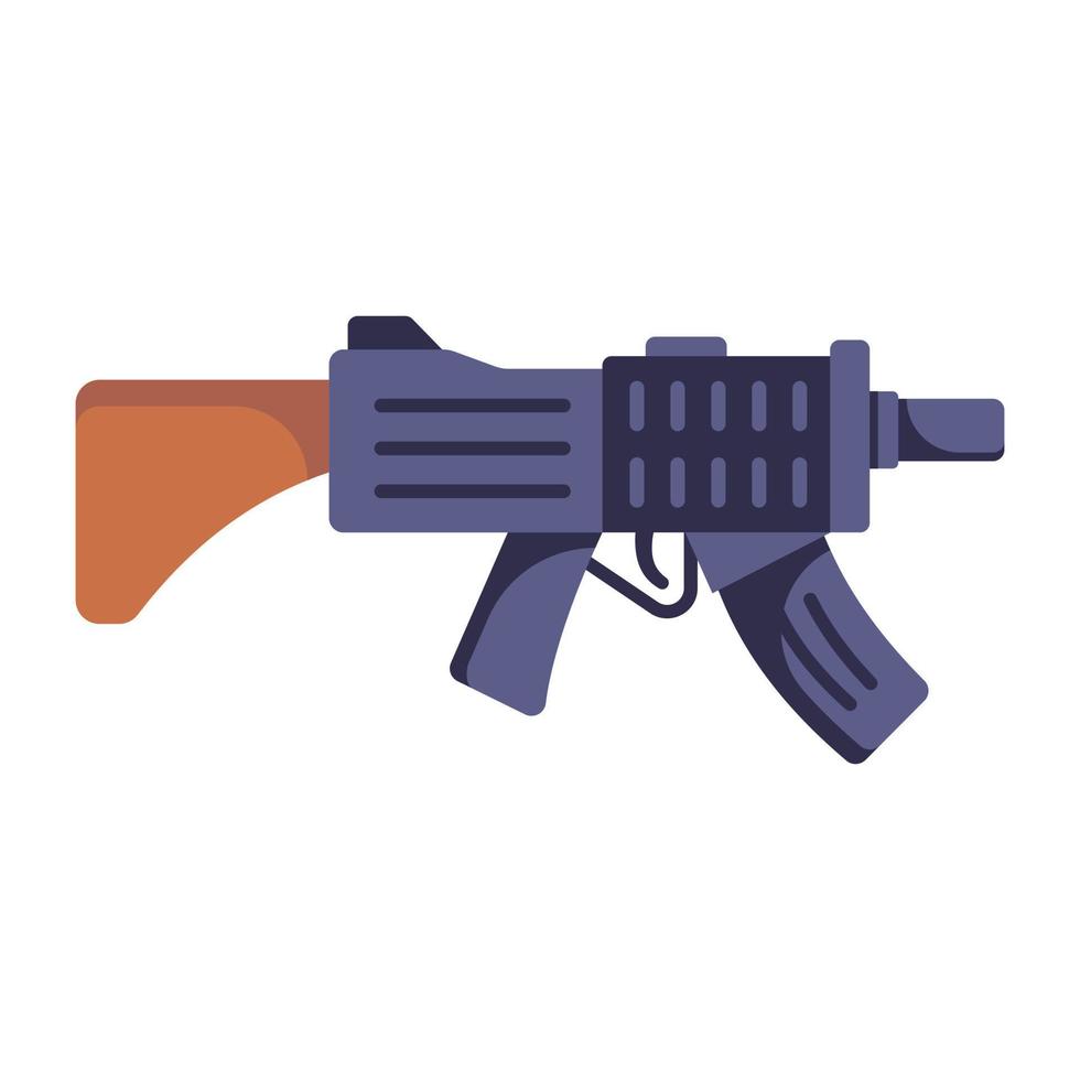 Machine gun flat icon with high quality graphics vector