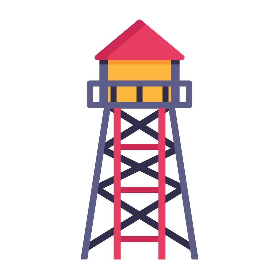 Have a look at this editable flat icon of watchtower vector