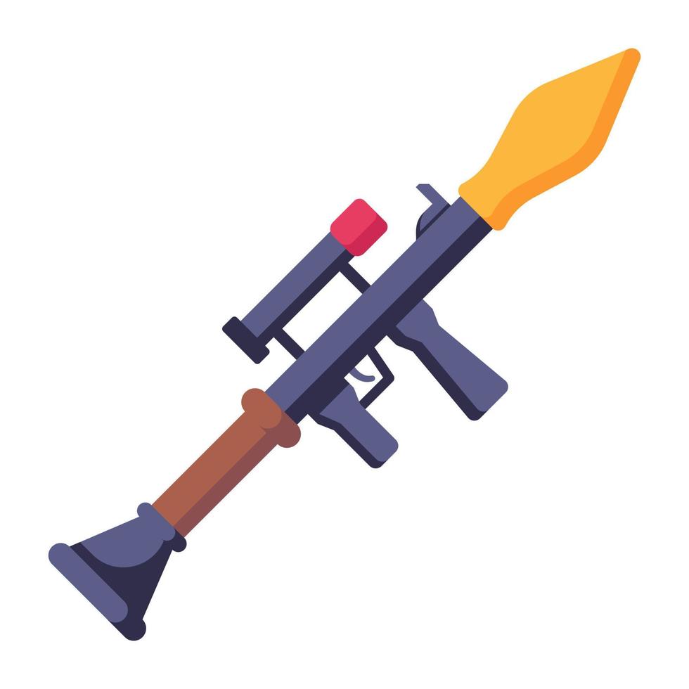 Trendy flat icon of bazooka, editable vector