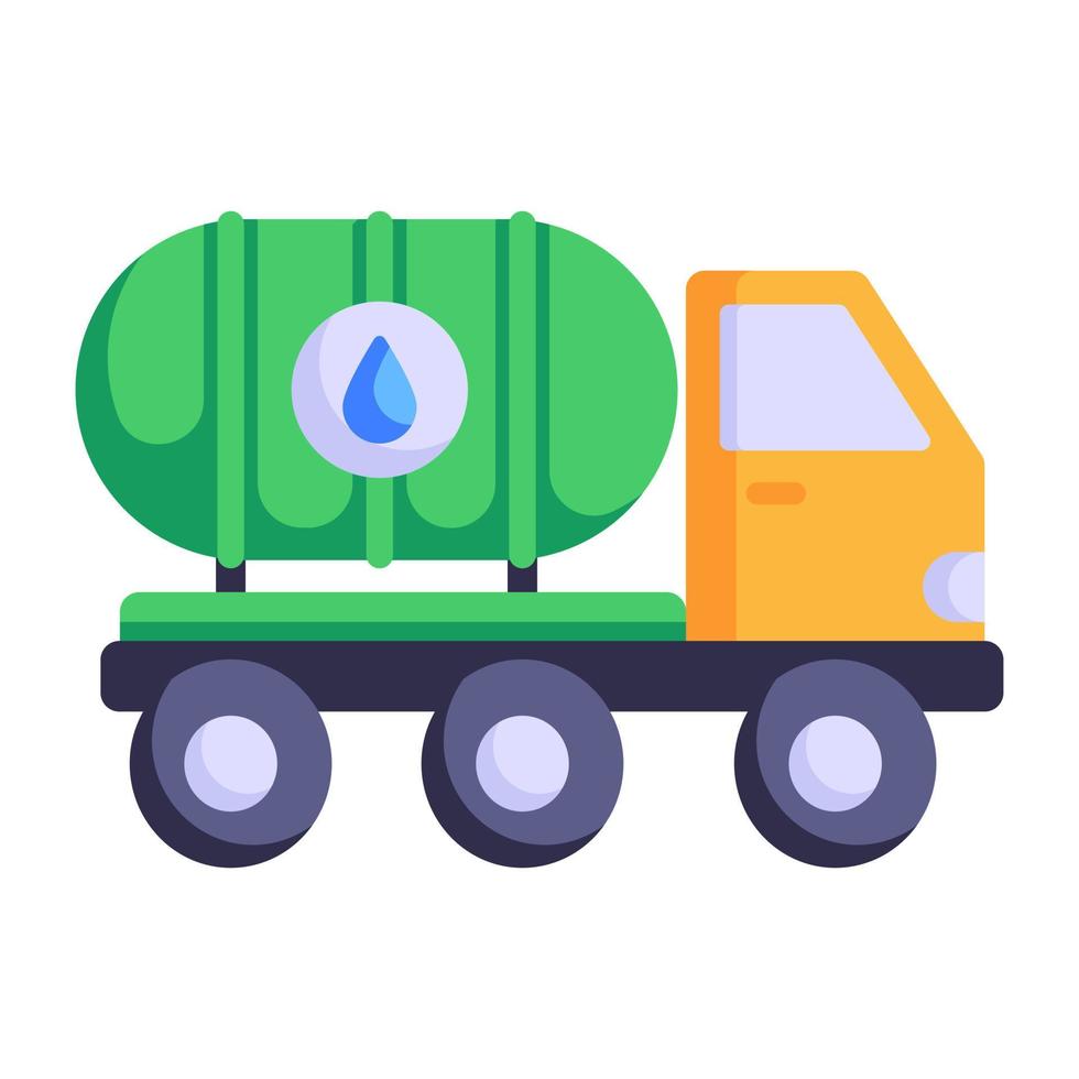 Oil tanker flat icon is up for premium use vector