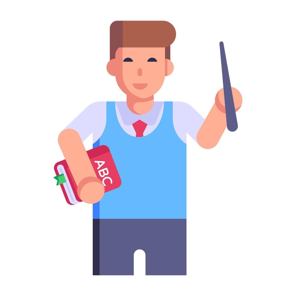 Grab this flat icon of English teacher vector