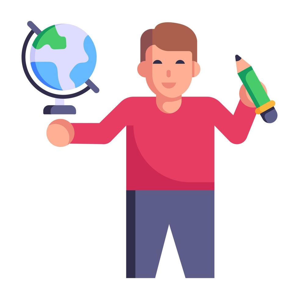 Have a look on this editable flat icon of geographical education vector