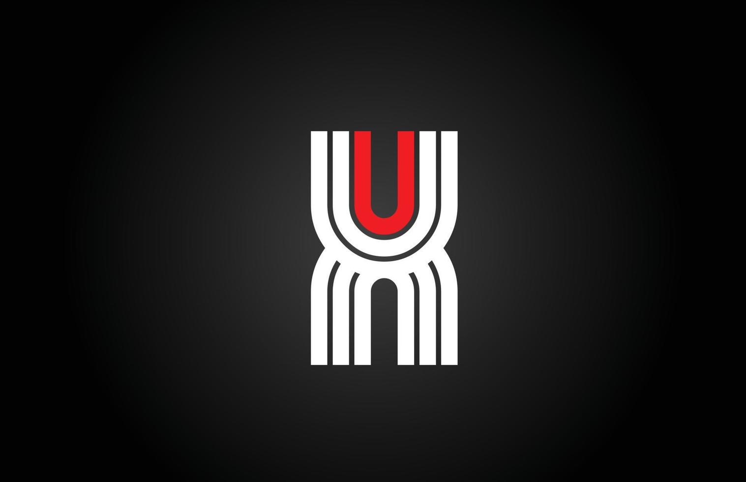 línea x icono del logotipo de la letra del alfabeto. plantilla de diseño creativo para empresas y negocios en blanco y negro vector