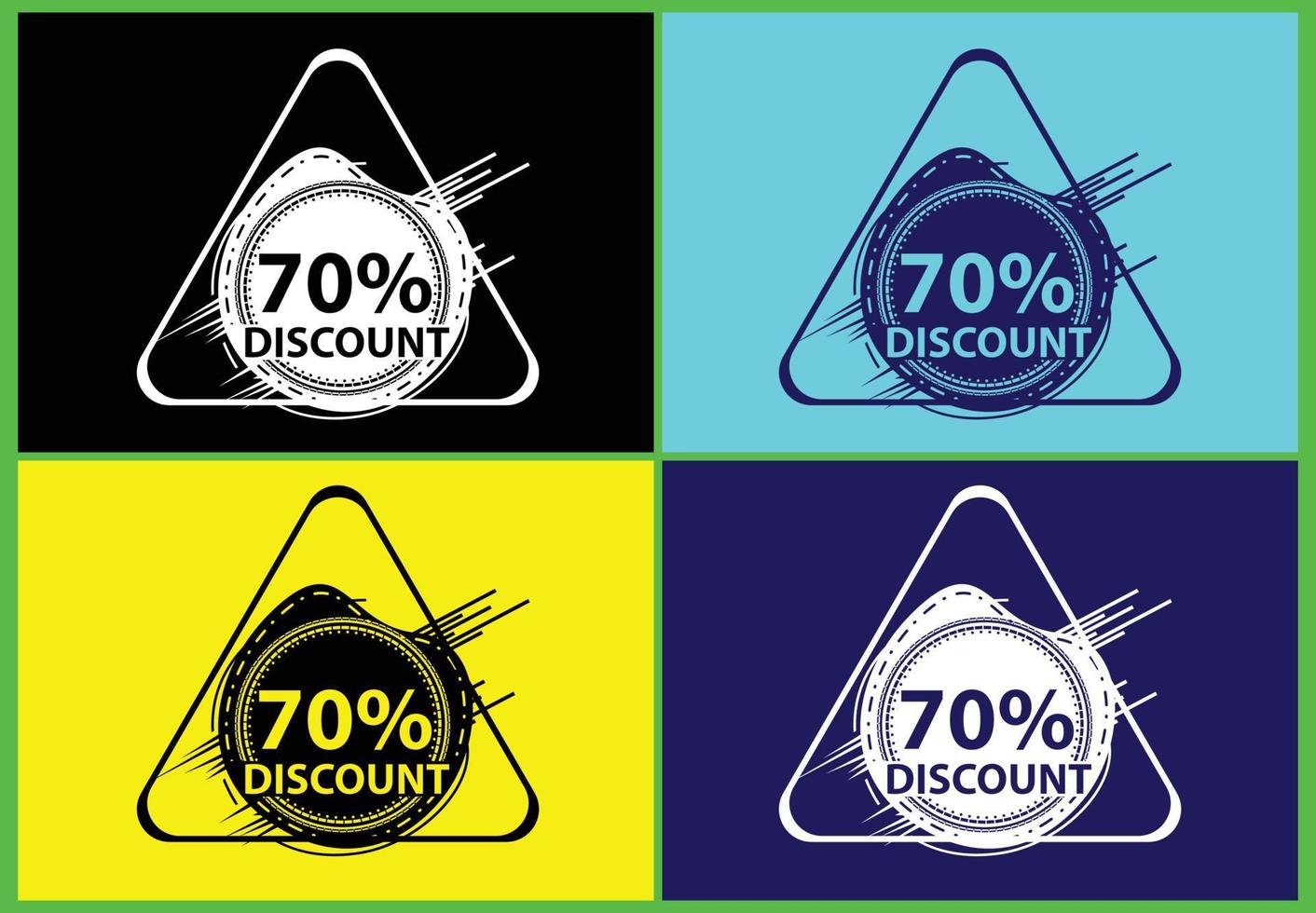 70 percent discount new offer logo and icon design template vector