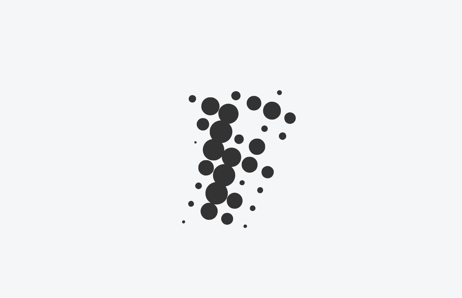 F dotted alphabet letter icon logo design. Creative template for business with dot vector