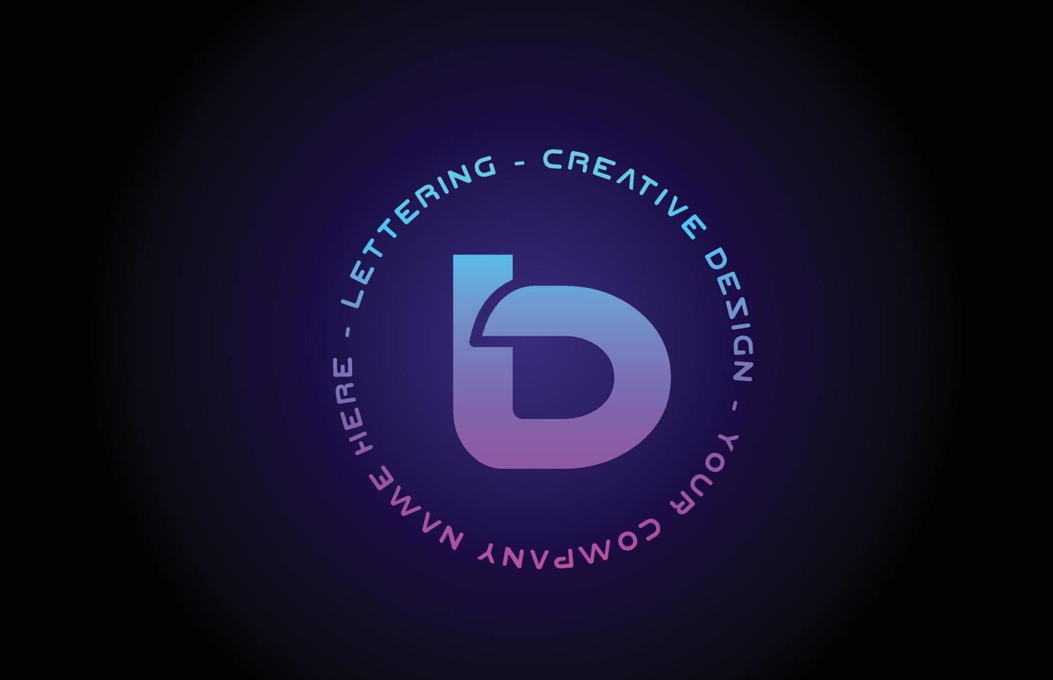 B text alphabet letter icon logo design. Creative template for business and company with circle vector