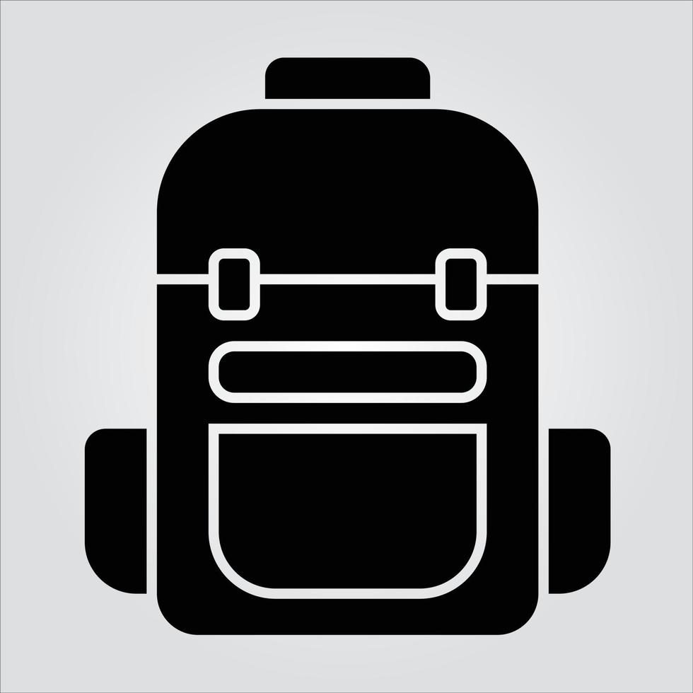 Isolated Travel Bag Glyph Icon Scalable Vector Graphics