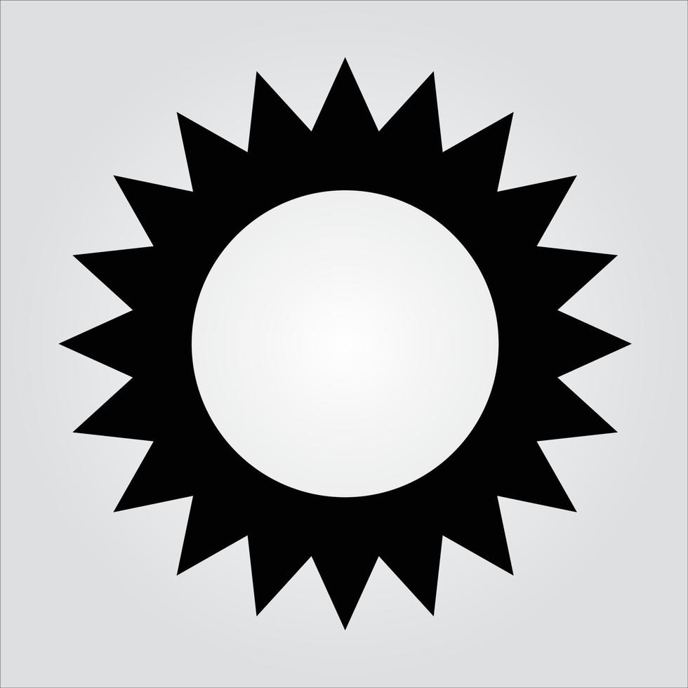 Isolated Sunshine Glyph Icon Scalable Vector Graphics