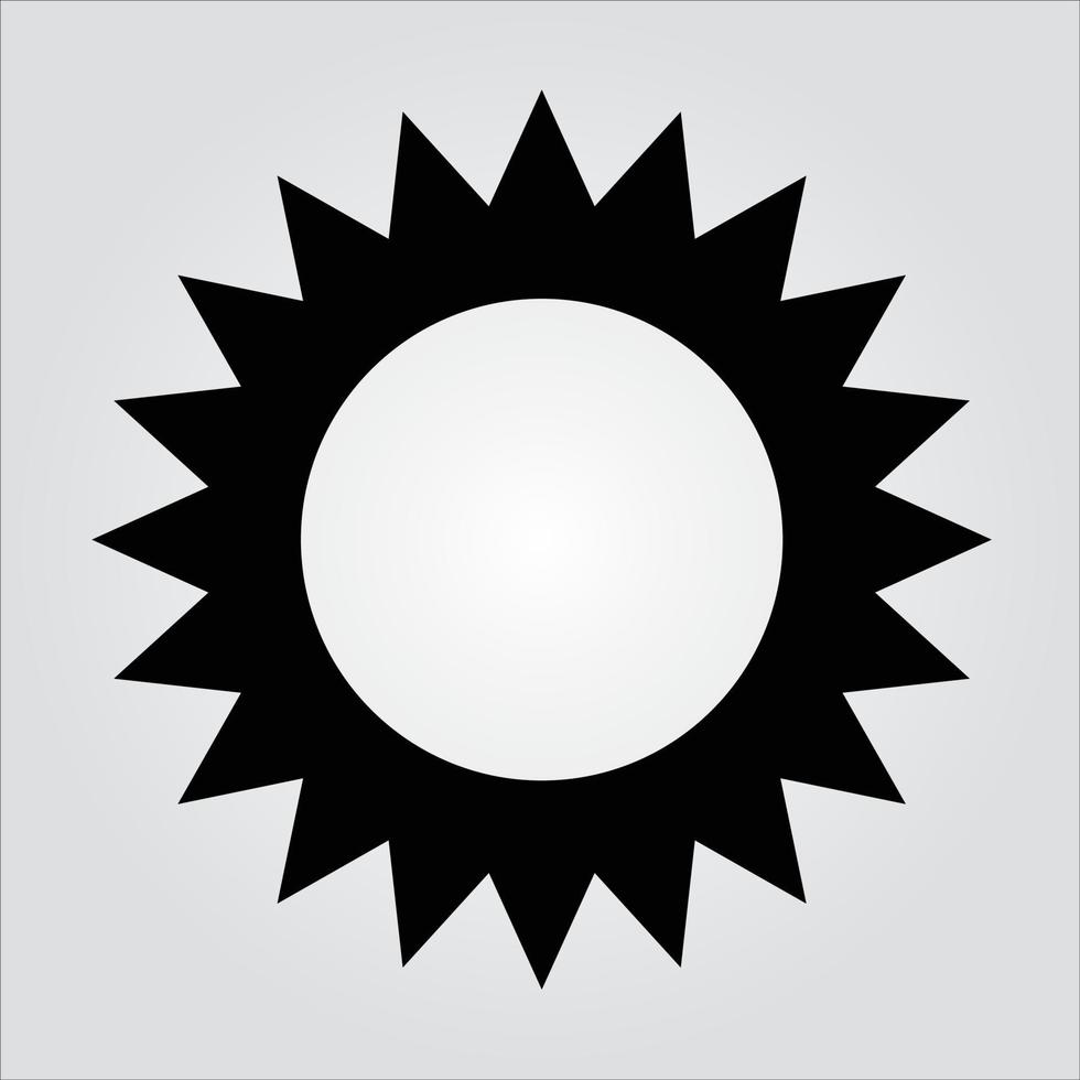 Isolated Sunshine Glyph Icon Scalable Vector Graphics