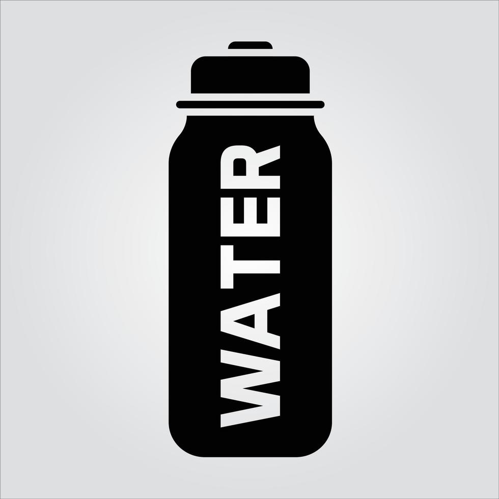 Isolated Water Bottle Glyph Icon Scalable Vector Graphics