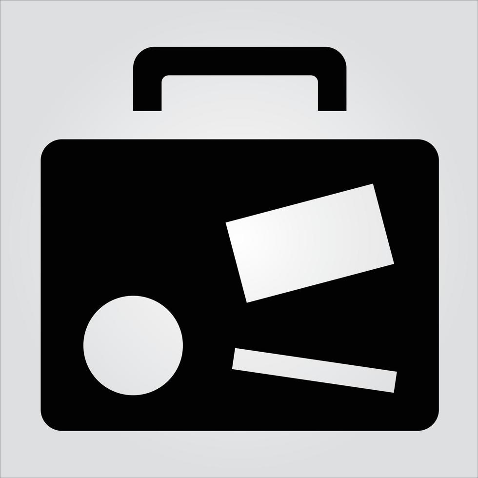 Isolated Suitcase Glyph Icon Scalable Vector Graphics