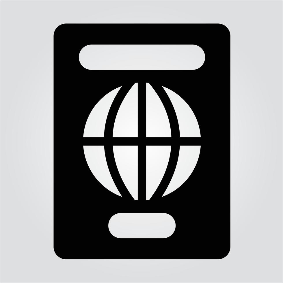 Isolated Passport Glyph Icon Scalable Vector Graphics