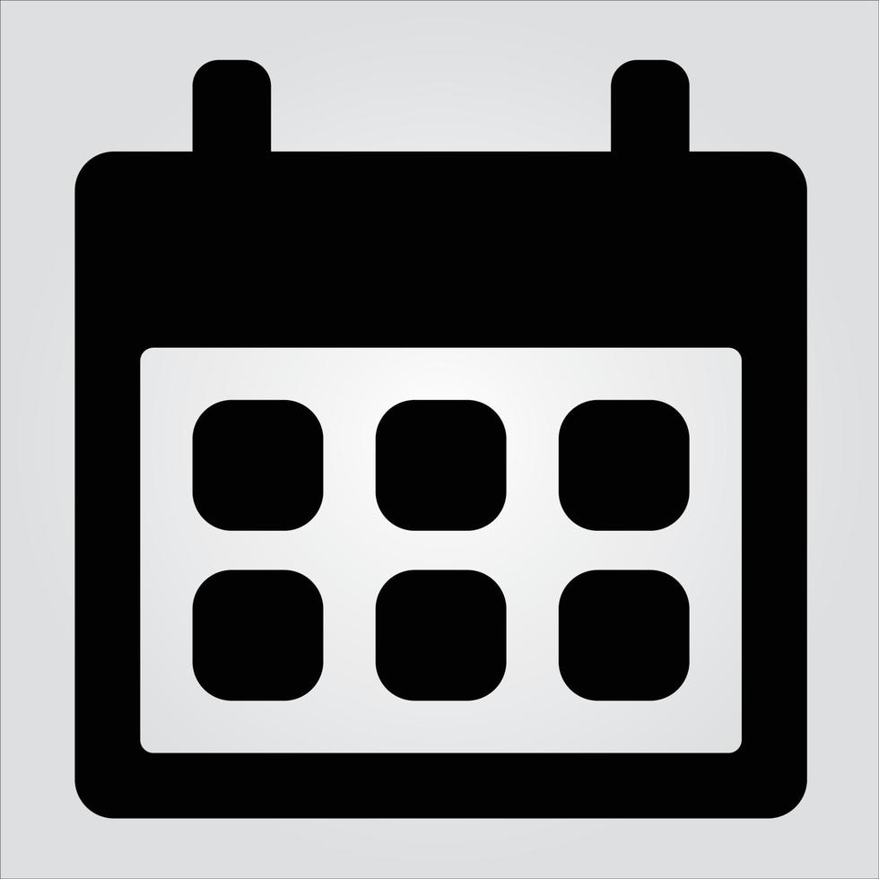 Isolated Calendar Glyph Icon Scalable Vector Graphics