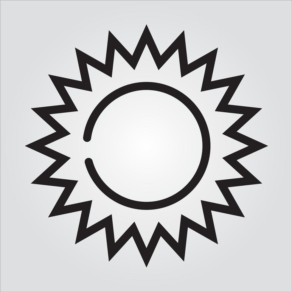 Isolated Sunshine Outlined Icon Scalable Vector Graphics