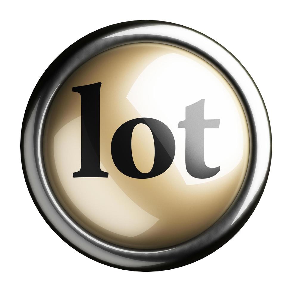 lot word on isolated button photo