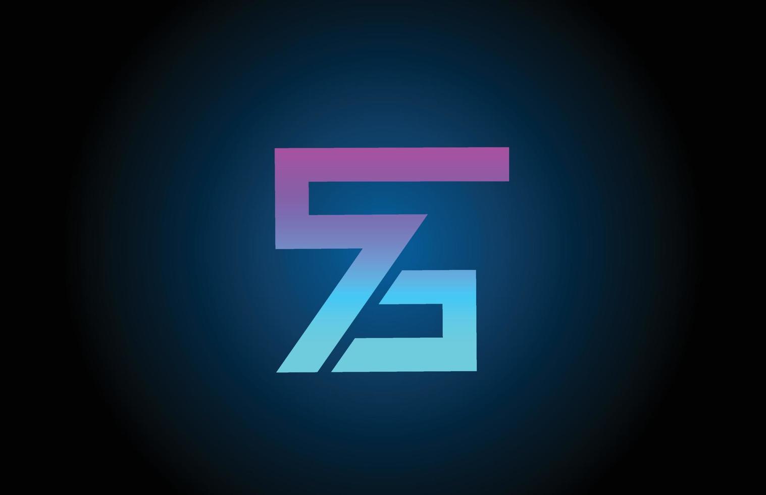 Ícono del logotipo de la letra del alfabeto azul z con diseño de línea. plantilla creativa para negocios y empresas. vector