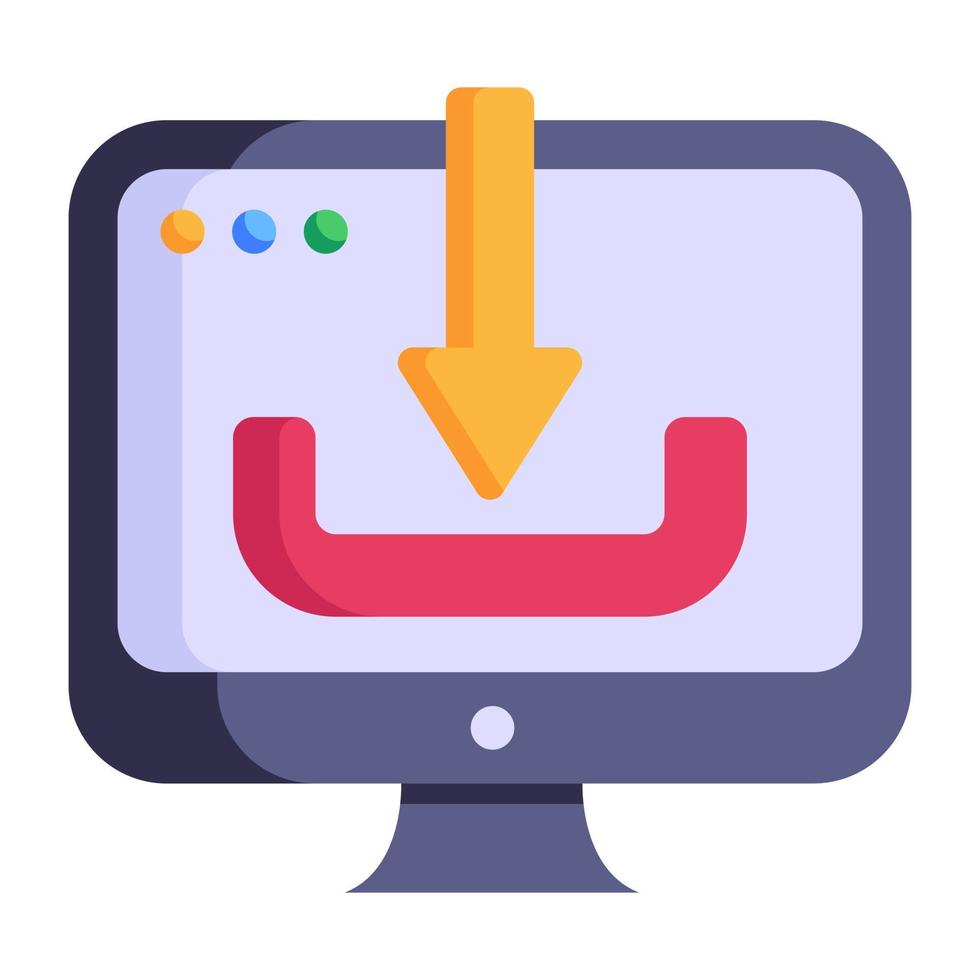 System user flat style icon with editable facility vector