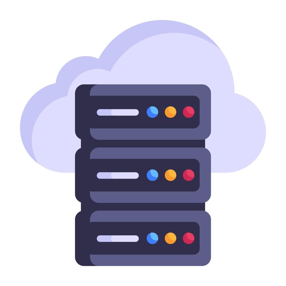 Download the premium flat icon of shared database vector
