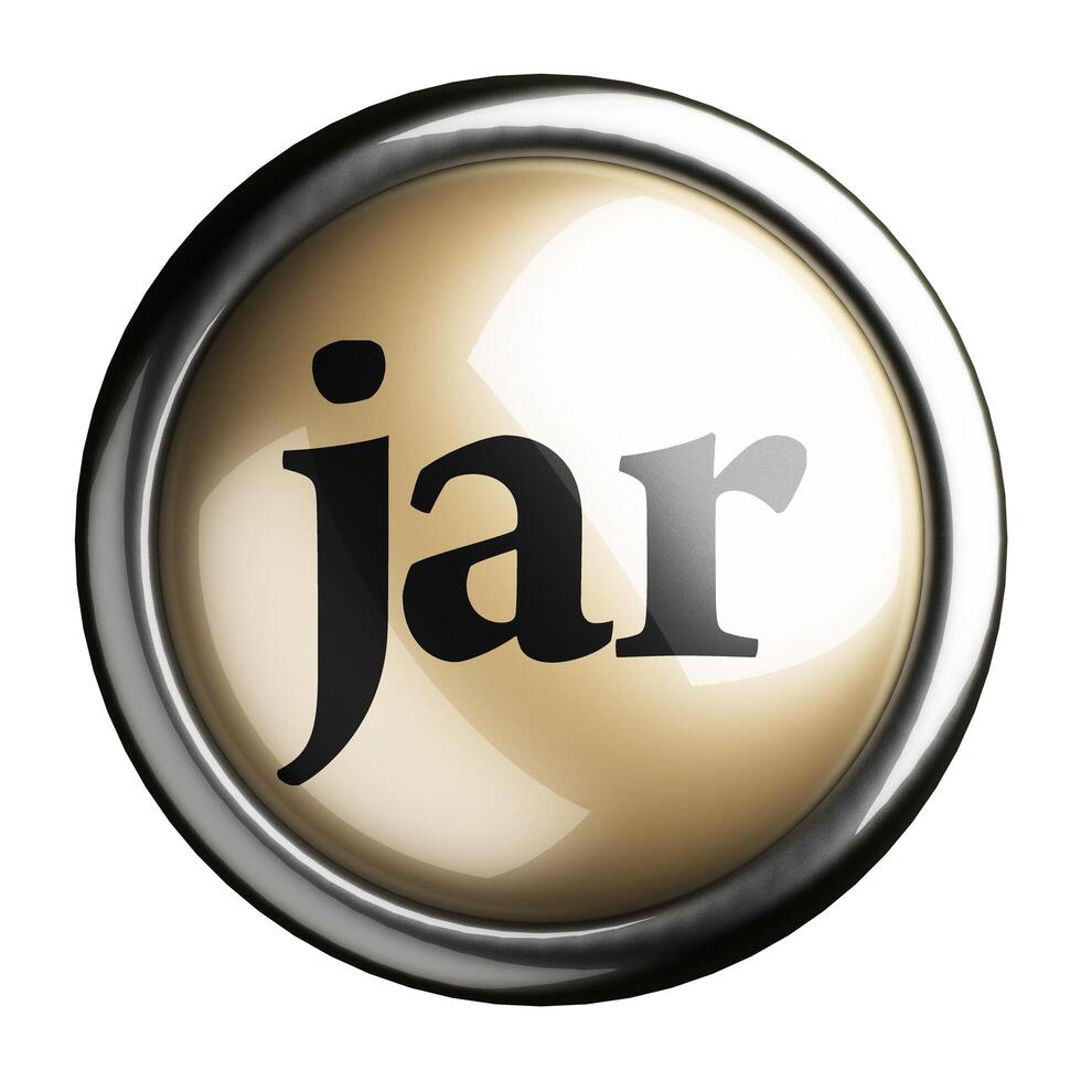 palabra jar en botón aislado 6373195 Foto de stock en Vecteezy