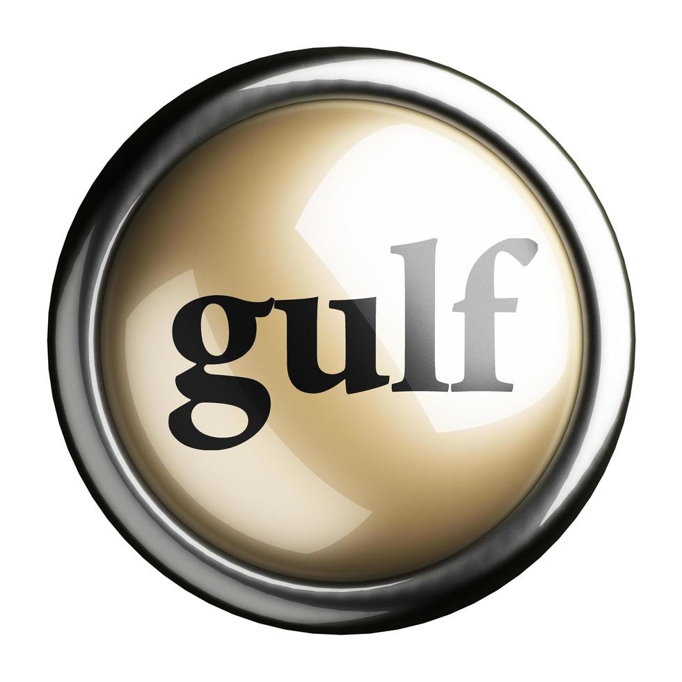 gulf word on isolated button photo