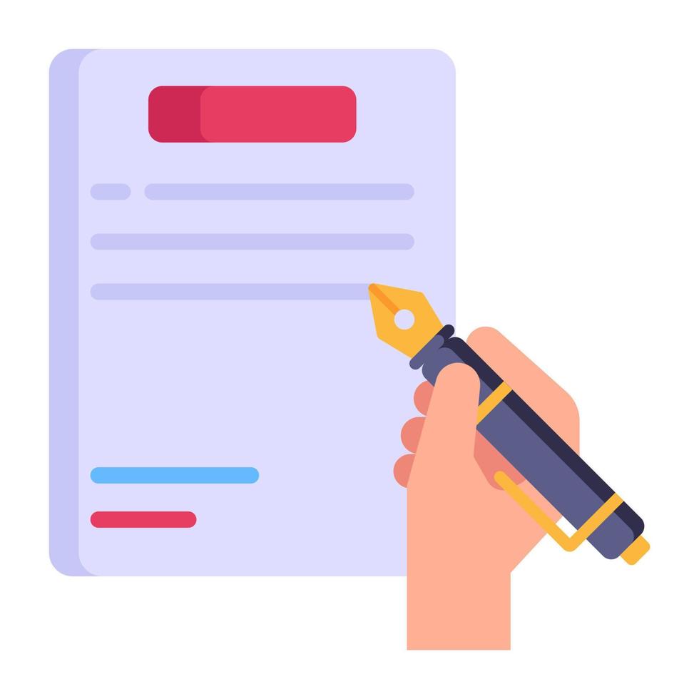 Modern flat icon of proofreading, editable vector