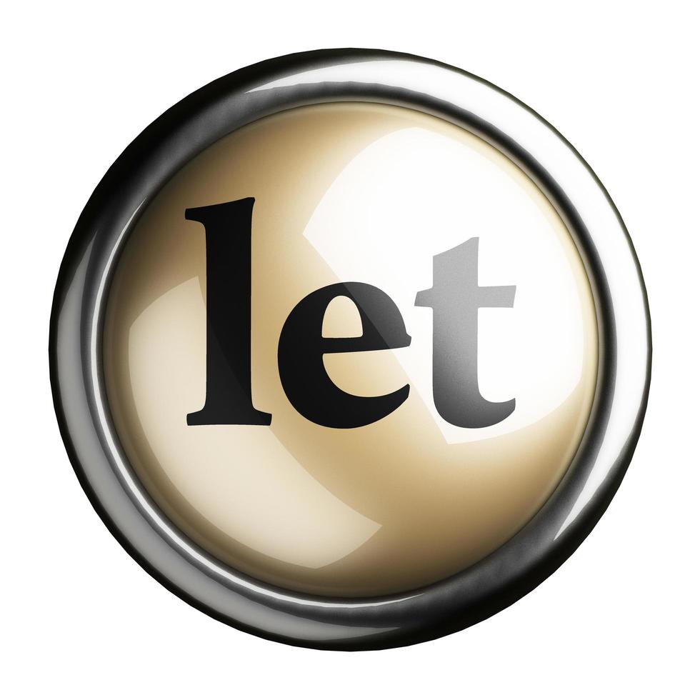 let word on isolated button photo