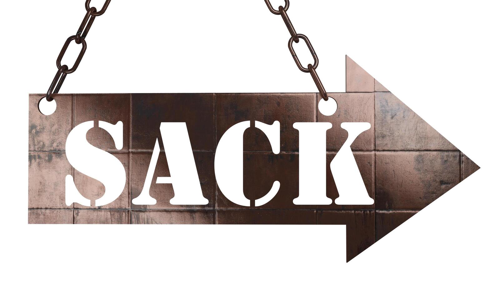 sack word on metal pointer 6376616 Stock Photo at Vecteezy