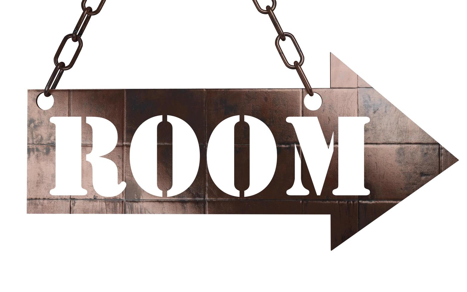 room word on metal pointer photo