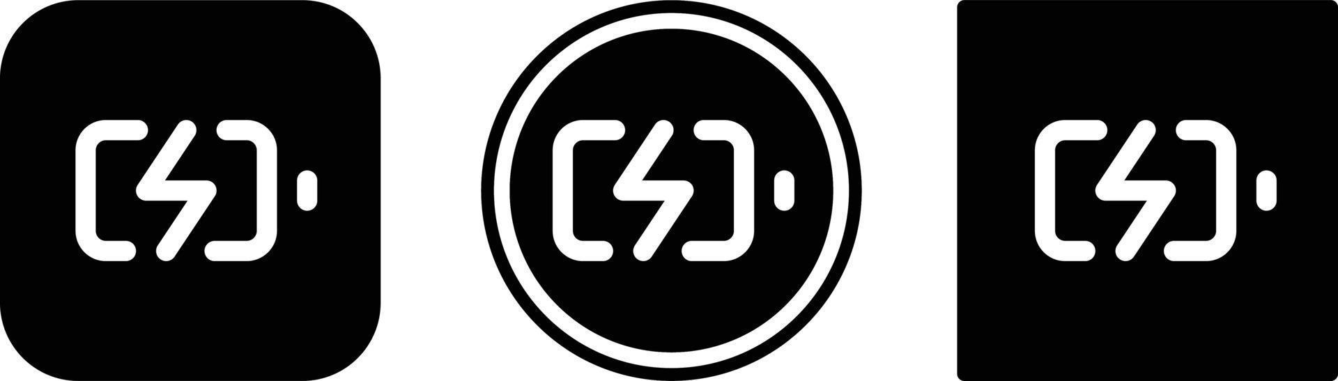 battery charging icon . web icon set . icons collection. Simple vector illustration.