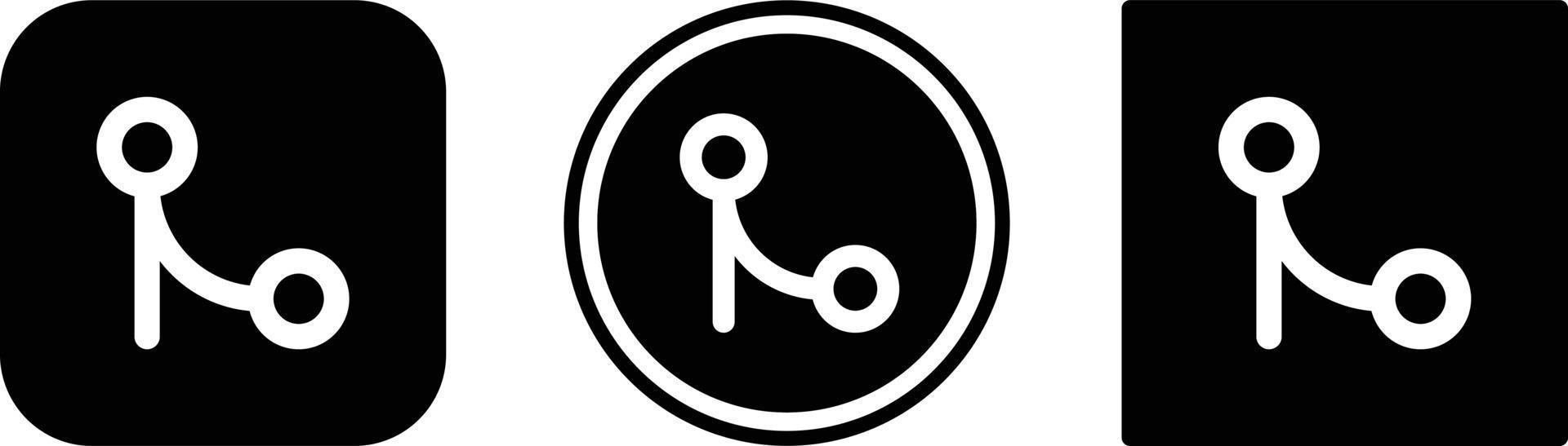 git merge icon . web icon set . icons collection. Simple vector illustration.