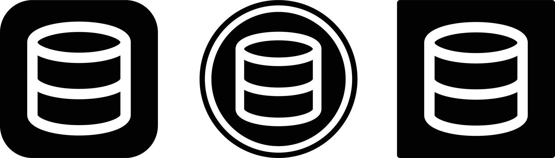 icono de base de datos. conjunto de iconos web. colección de iconos. ilustración vectorial sencilla. vector