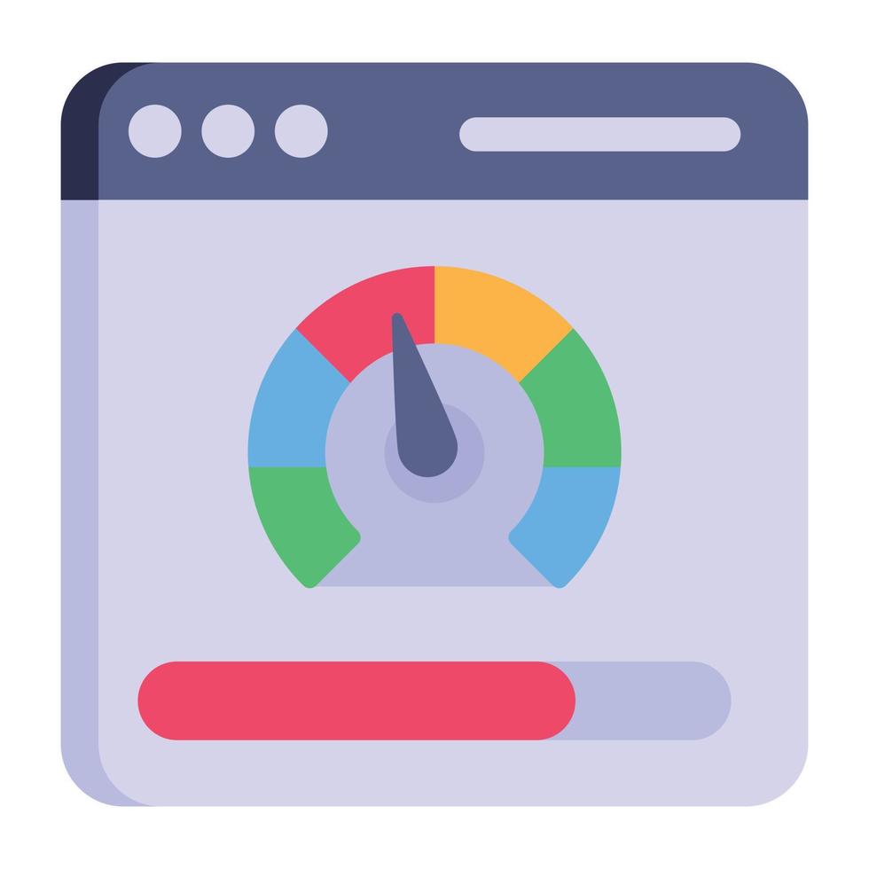 Grab this amazing flat icon of website performance vector
