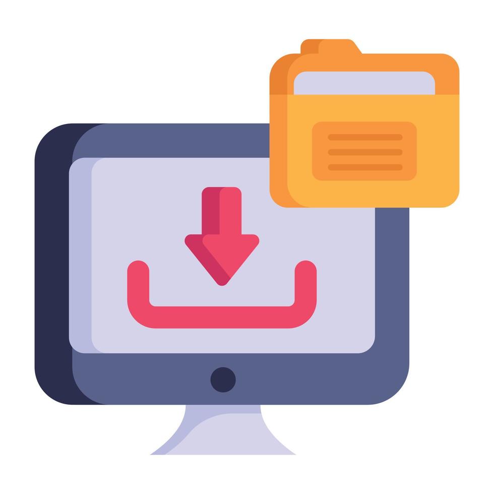 Bar chart with magnifier, flat icon of data monitoring vector