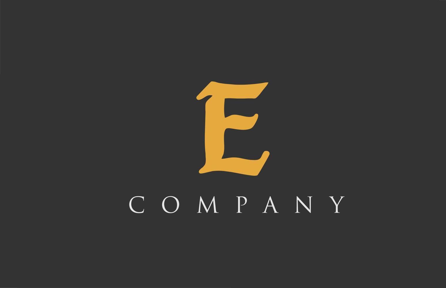 vintage letter E alphabet design. Creative logo icon template for company vector