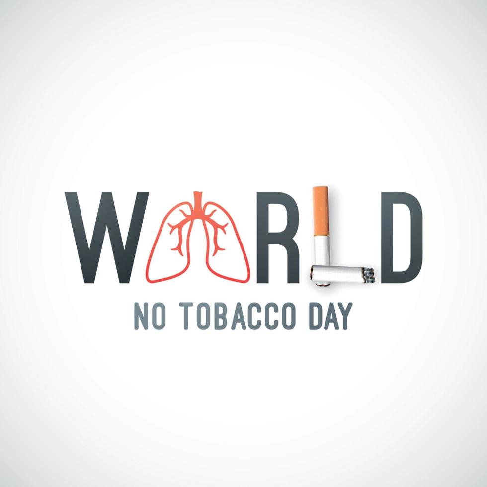 May 31, World no tobacco day. vector