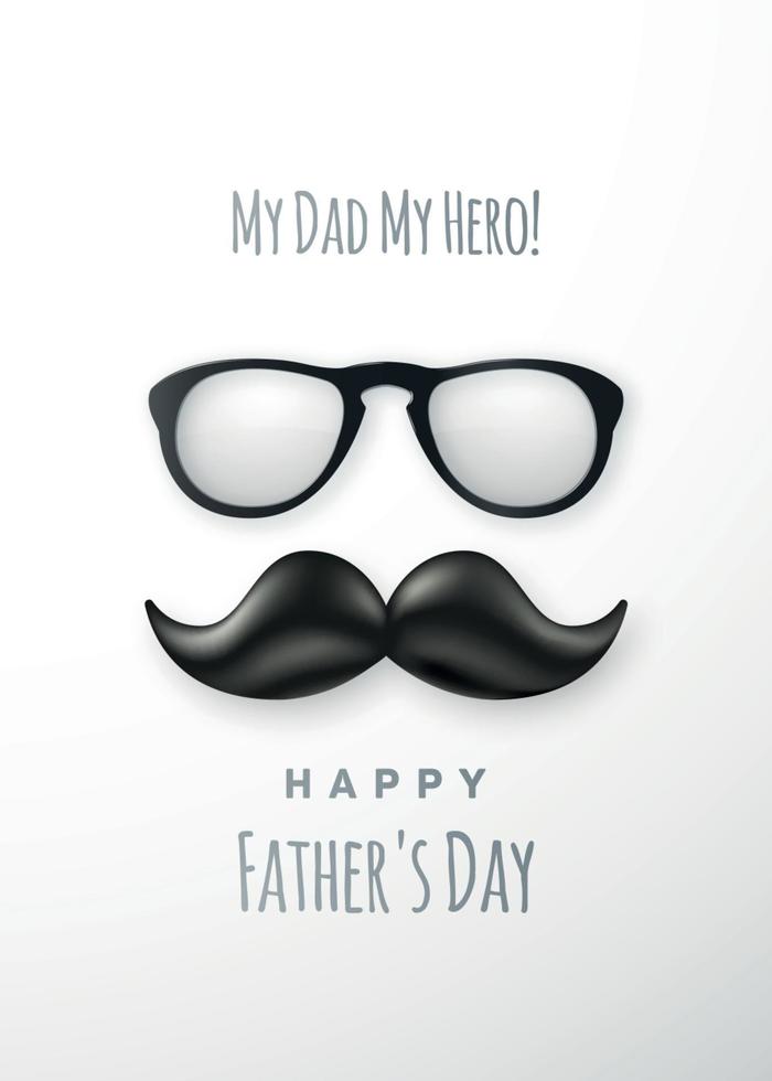 Happy Fathers day greeting placard. vector