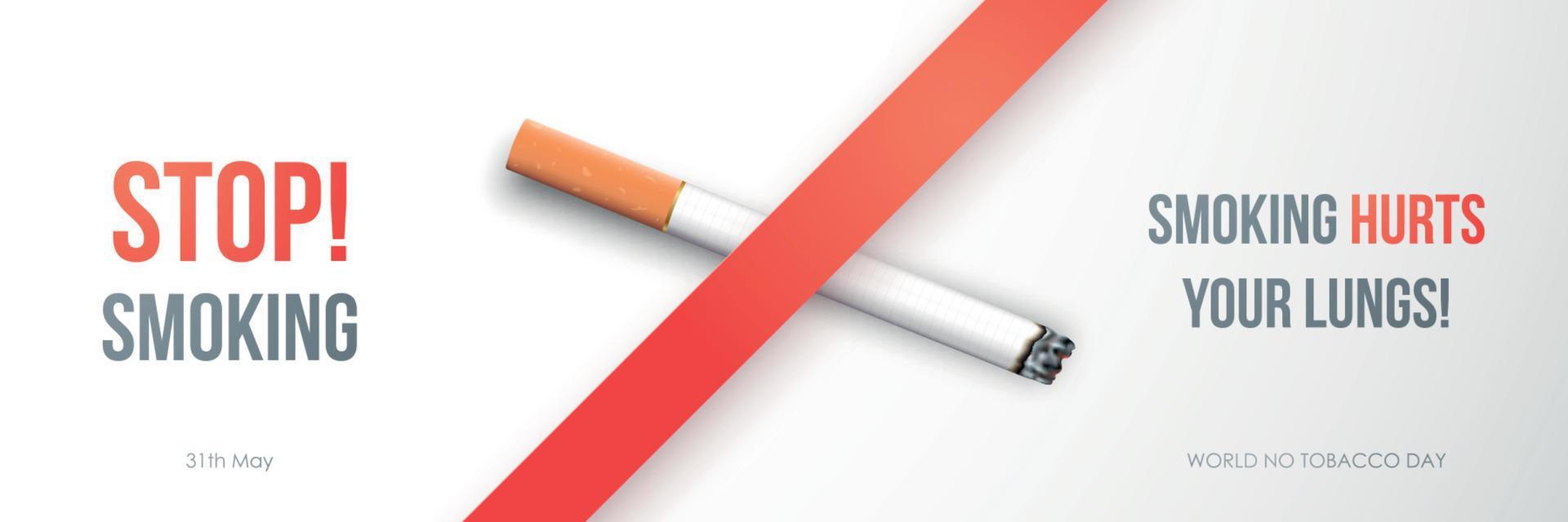 World no tobacco day. vector