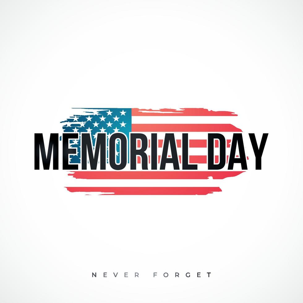 Memorial Day, National american holiday. vector