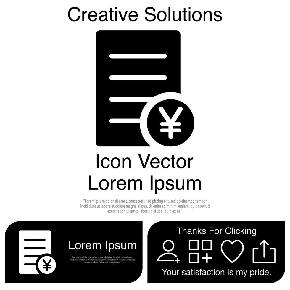 Bill Icon Vector EPS 10
