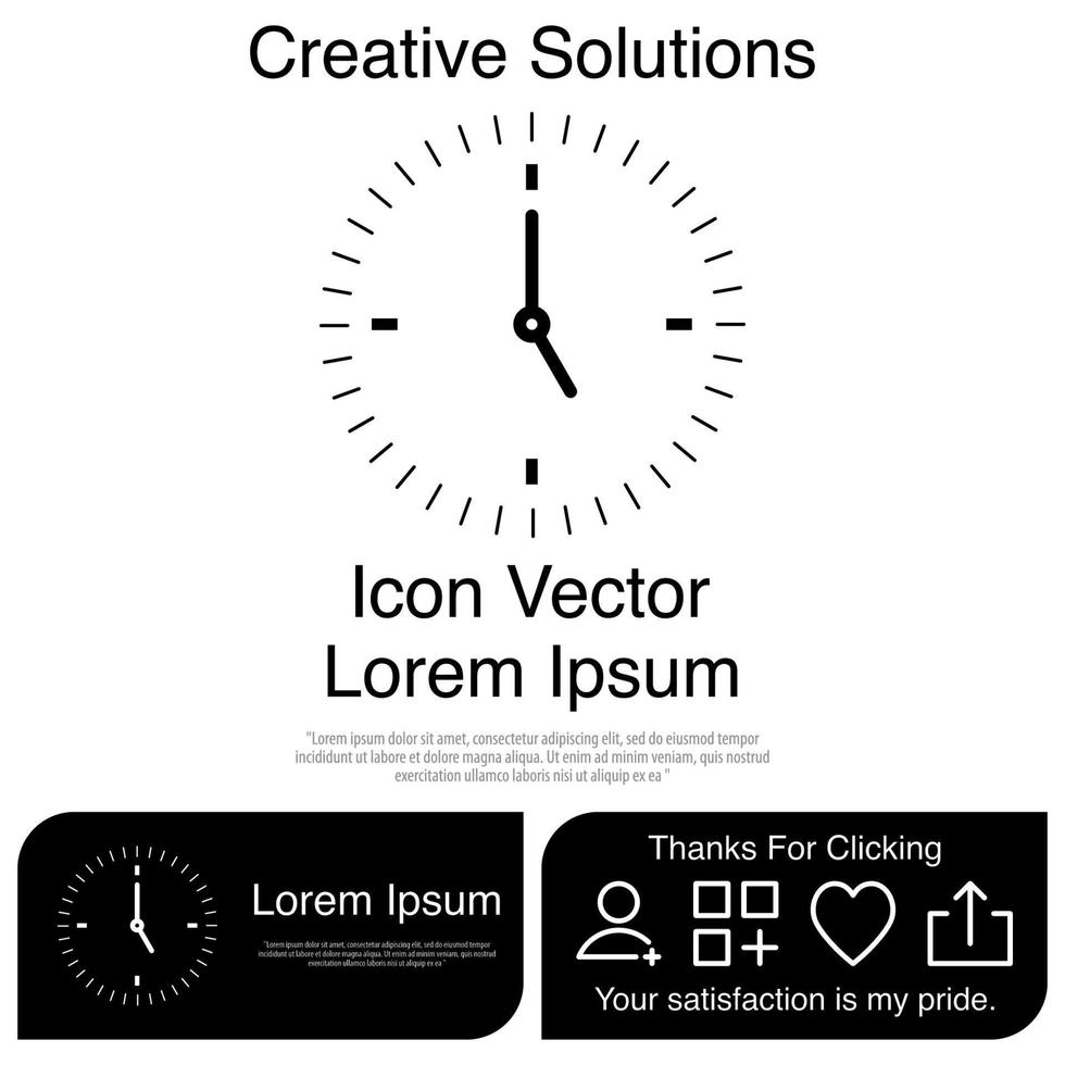 Clock Icon Vector EPS 10