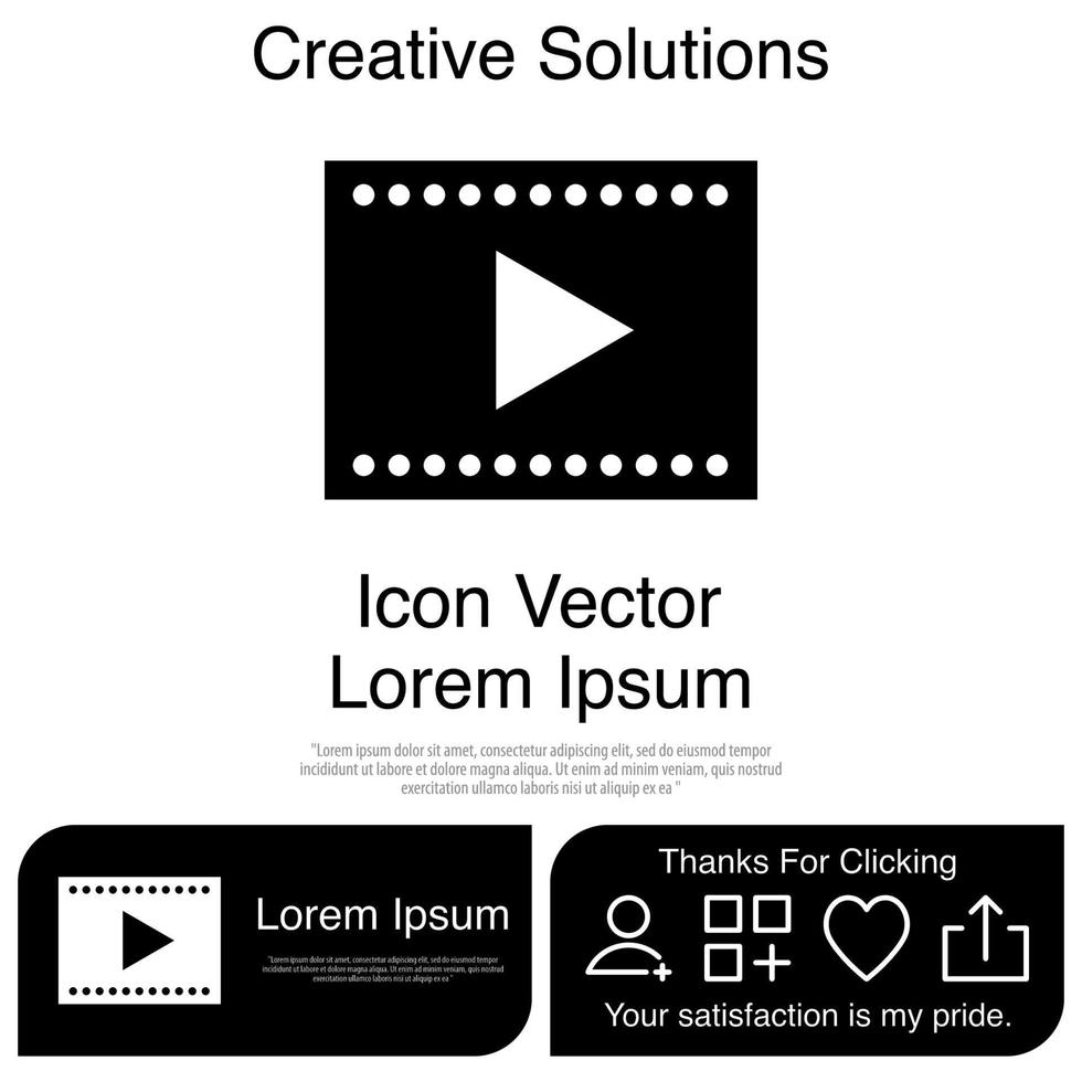 Play Button Icon Vector EPS 10